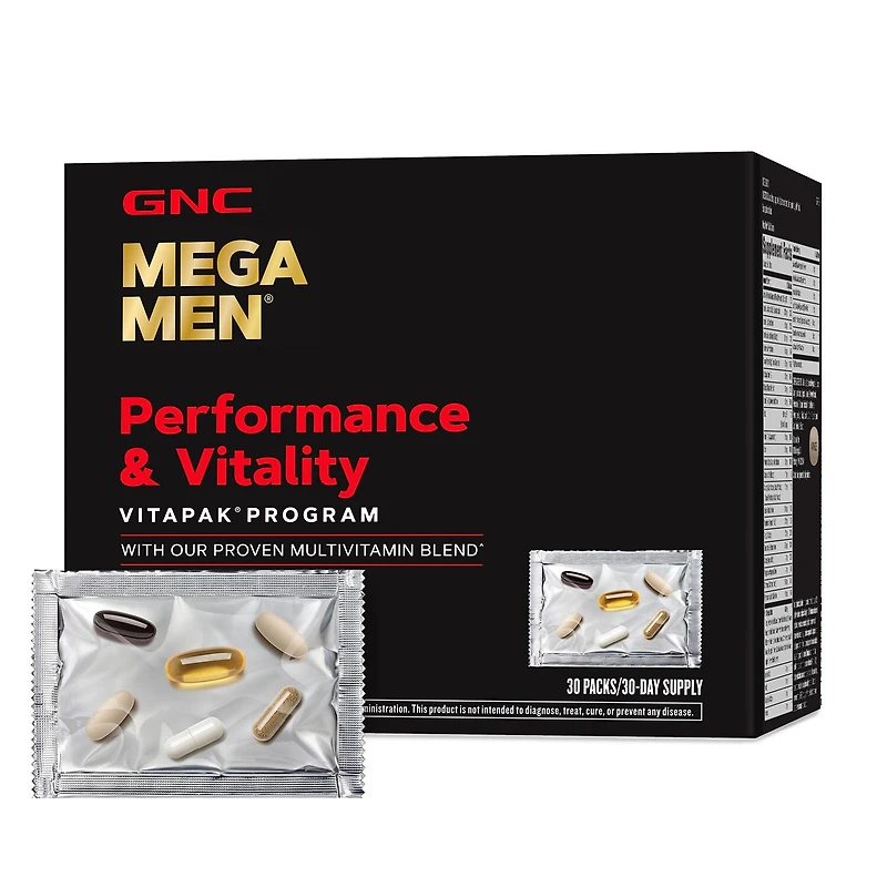 GNC Mega Men Performance and Vitality Vitapak Program (30 Servings) Healthy - 30 Pack
