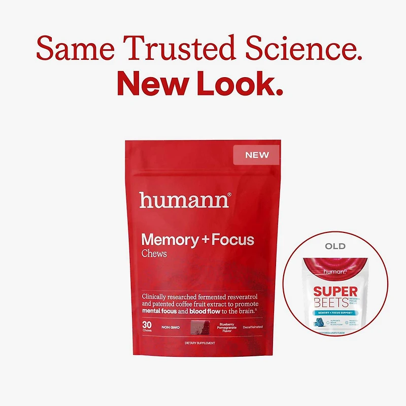 Memory + Focus - Blueberry Pomegranate - 30 Chews (30 Servings)