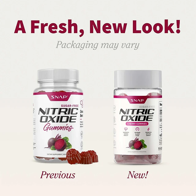 Nitric Oxide Sugar-Free Gummies - Mixed Berry - 60 Gummies (30 Servings)