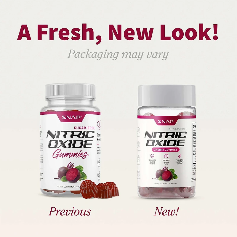 Nitric Oxide Sugar-Free Gummies - Mixed Berry - 60 Gummies (30 Servings)
