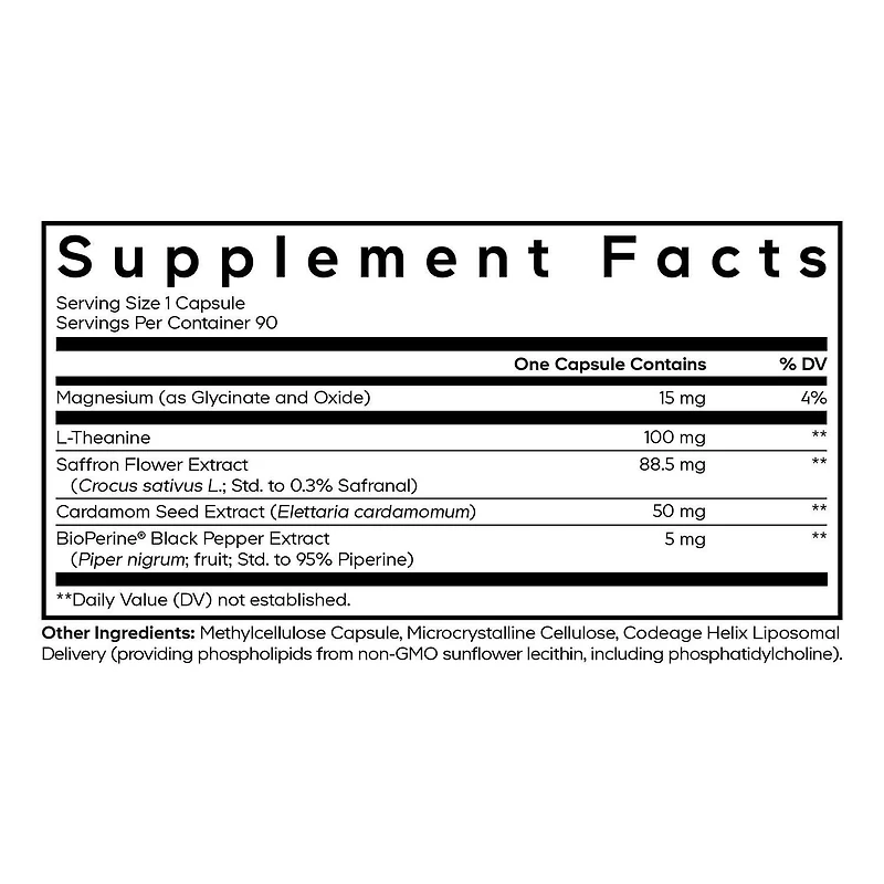 Liposomal Saffron+ - 90 Vegetable Capsules (90 Servings)