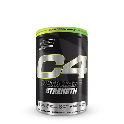 Cellucor C4 Ultimate Strength Pre-Workout - Sour Green Apple (20 Servings)