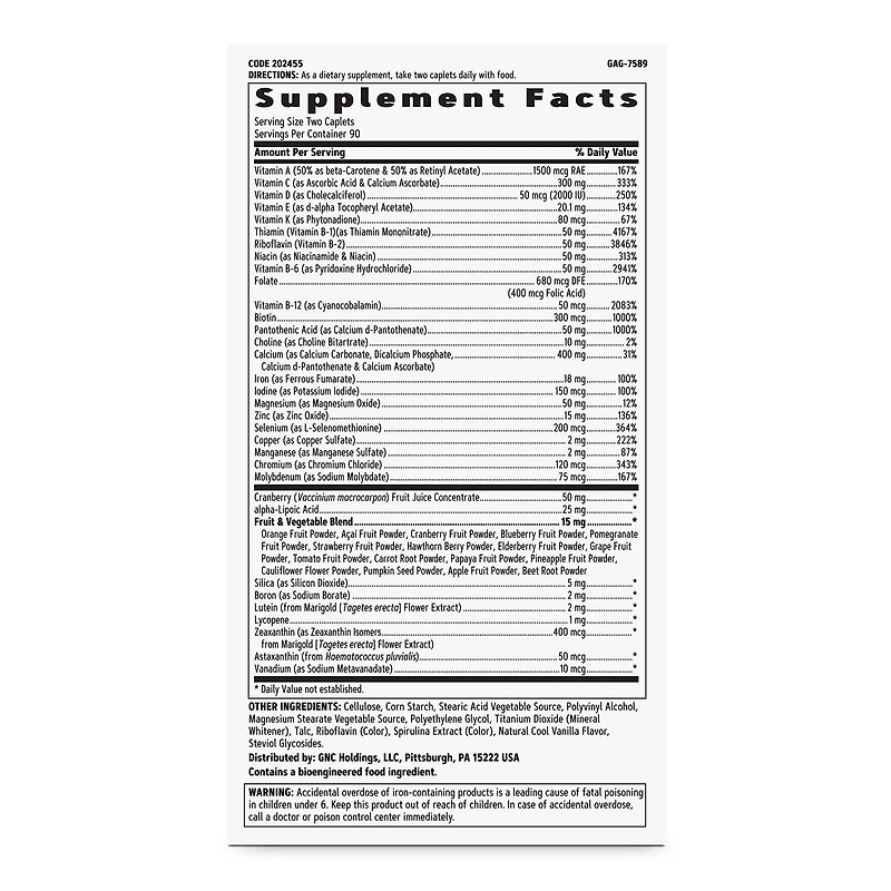 Ultra Mega® Multivitamin - 180 Caplets (90-Day Supply)