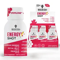 Bee and You Natural Energy Shot with Ginseng (Caffeine Free) - 1.69 Oz. (12 Bottles)