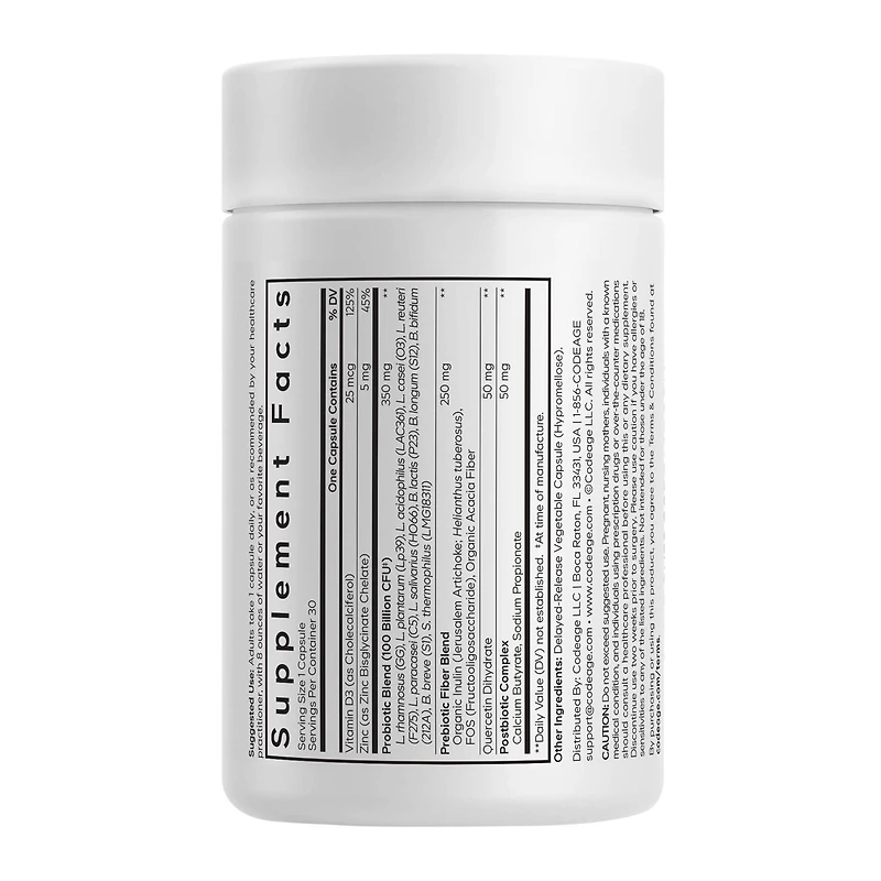 Probiotic+ 100 Billion CFU - 30 Vegetable Capsules (30 Servings)