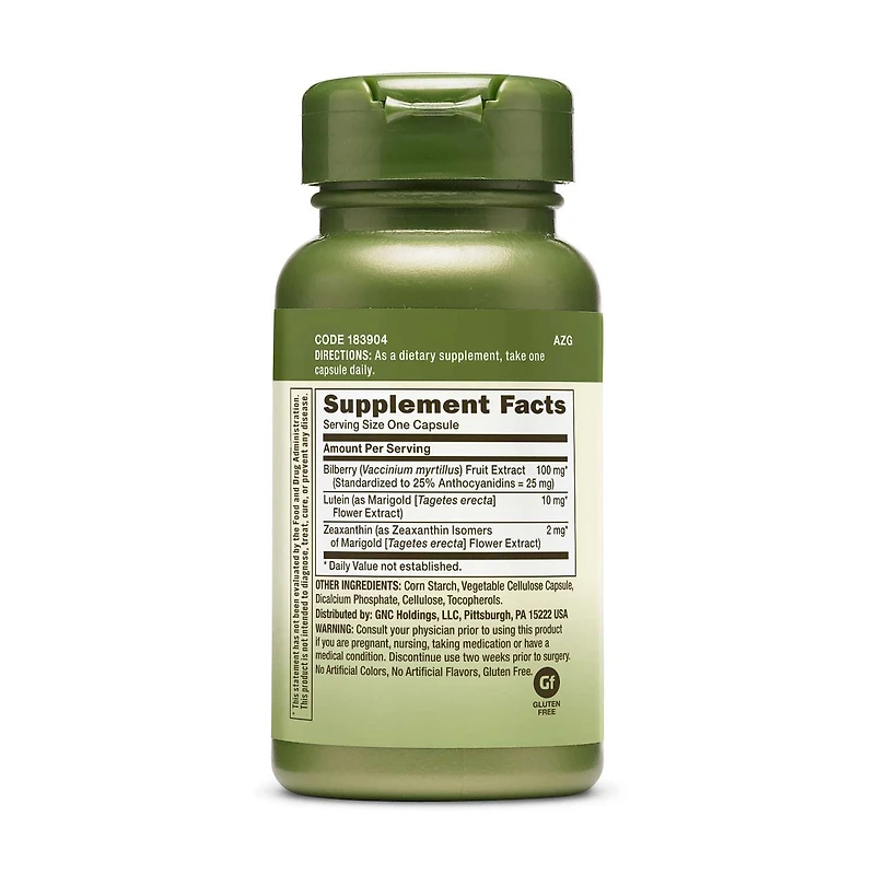 Bilberry Extract & Lutein - 60 Capsules (60 Servings)