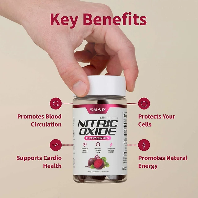 Nitric Oxide Sugar-Free Gummies - Mixed Berry - 60 Gummies (30 Servings)