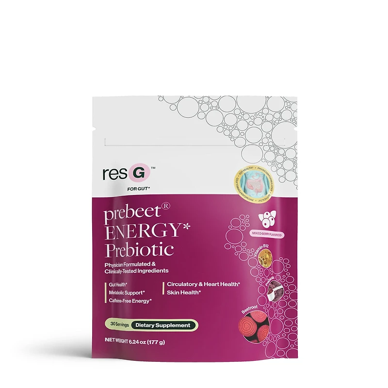 resbiotic Resg Prebeet Energy Prebiotic Vitamin B - Mixed Berry 6.24 Oz (30 Servings)