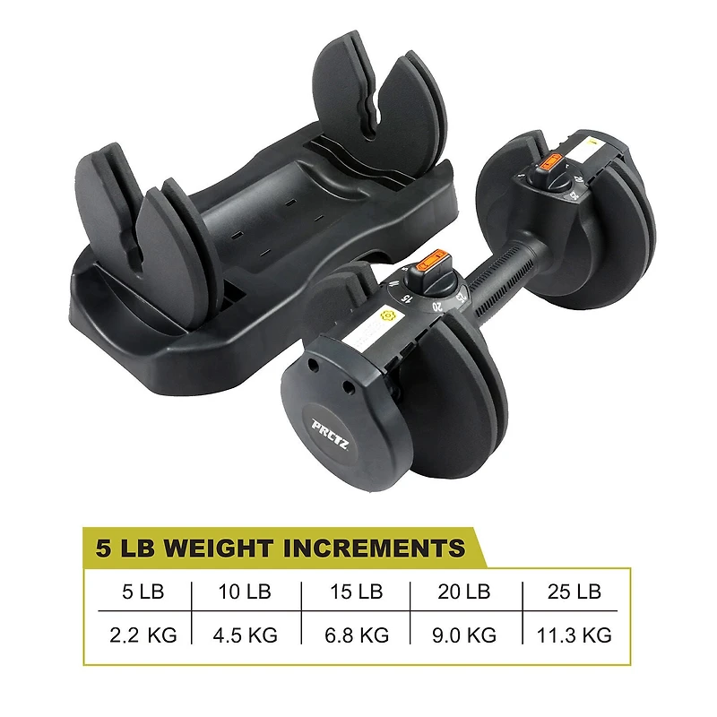 5-25 lb Adjustable Dumbbell
