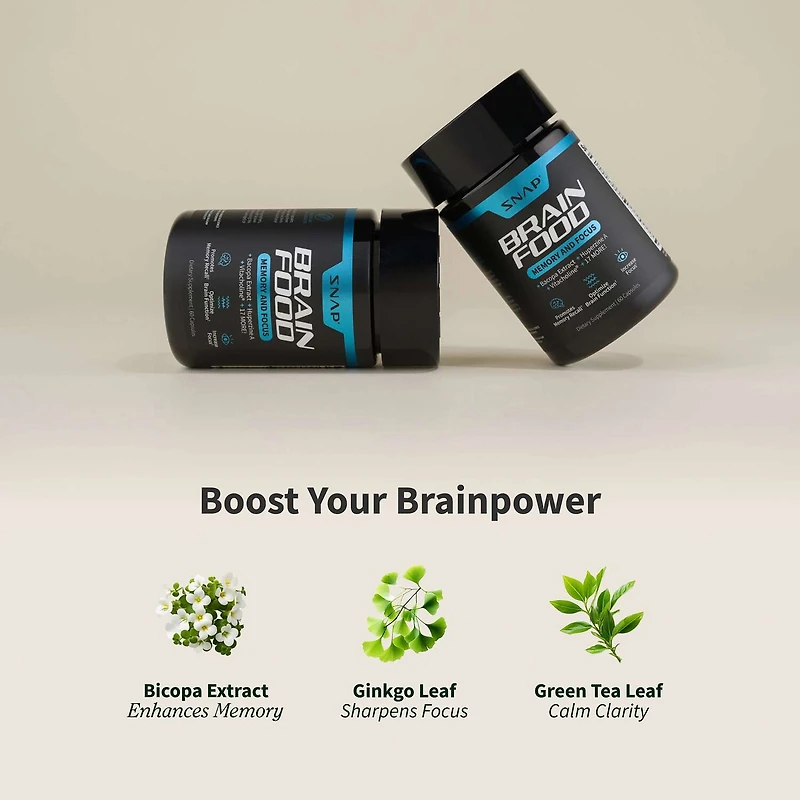 Brain Food Memory + Focus - 60 Capsules (30 Servings)
