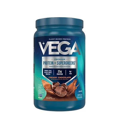 Vega Premium Protein + Supergreens Vegan - Creamy Chocolate (13 Servings)