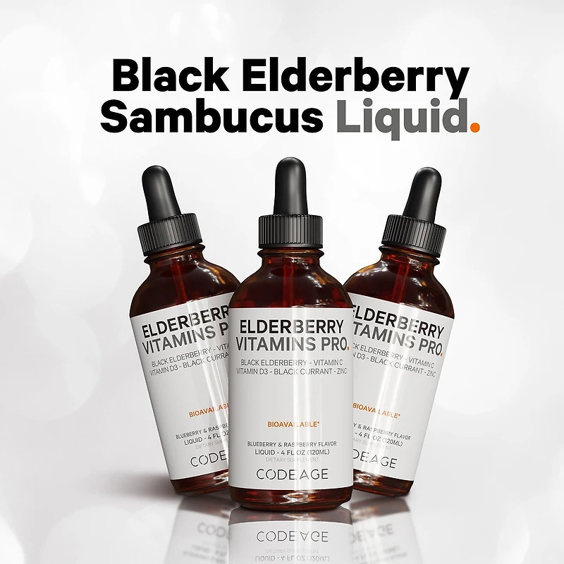 Elderberry Immune Complex Syrup Kids & Adults Daily Vitamin - 4 oz. (60 Servings)