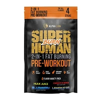 Superhuman Burn 2-in-1 Fat Burning Pre-Workout - Variety Pack (4 Servings)
