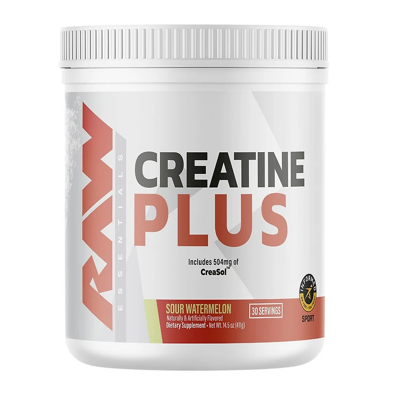 Raw Nutrition Creatine Plus - Sour Watermelon (30 Servings) 1 Count