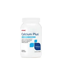 GNC Calcium Plus Magnesium & Vitamin D-3 1000 Mg Healthy - 180 Caplets (60 Servings)