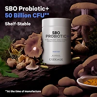 SBO Probiotic+ 50 Billion CFU & Prebiotics - Vegan Digestion Supplement - 90 Capsules (45 Servings)