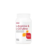 GNC L-Arginine & L-Citrulline 500 Mg / Healthy - 120 Caplets (120 Servings)