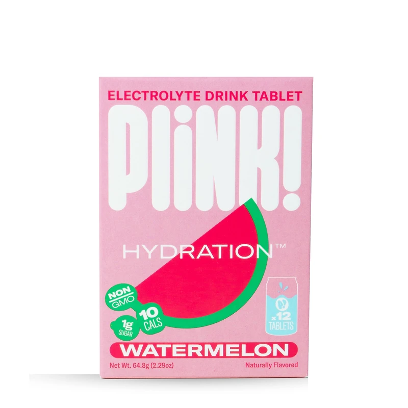 Plink! Electrolyte Drink Tablets - Watermelon 12 (12 Servings)