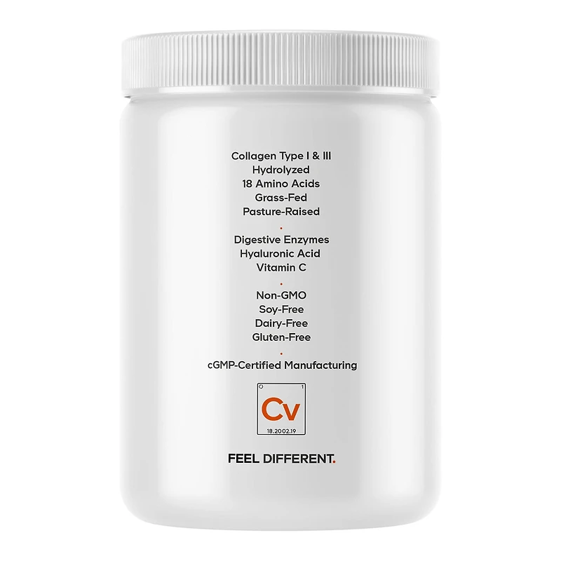 Hydrolyzed Collagen Peptides Powder + Hyaluronic Acid & Vitamin C - 9.98 oz. (14 Servings)
