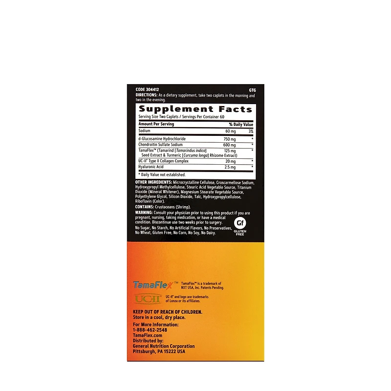 Tamaflex™ Complete Proven Joint Support* - 120 Caplets (60 Servings)