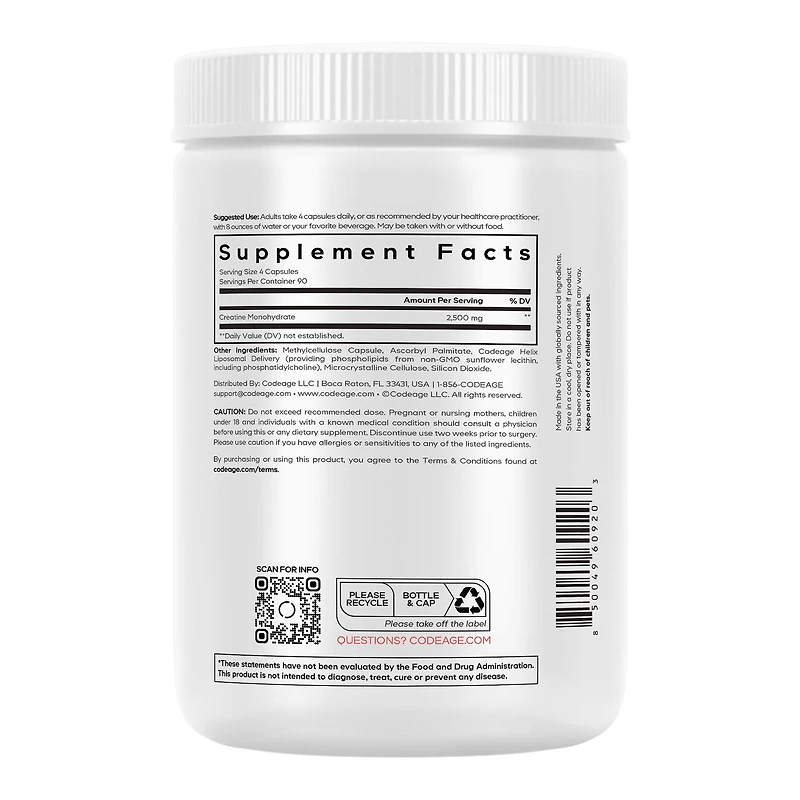 Liposomal Creatine - 360 Capsules (90 Servings)