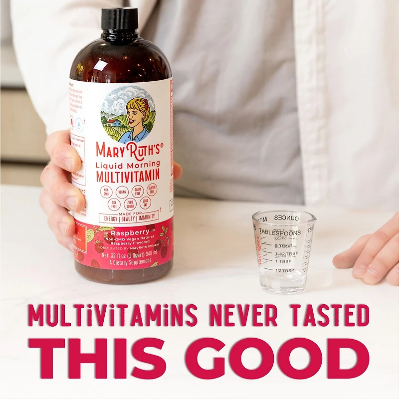 Liquid Morning Multivitamin - Raspberry - 30 fl oz (30 Servings)