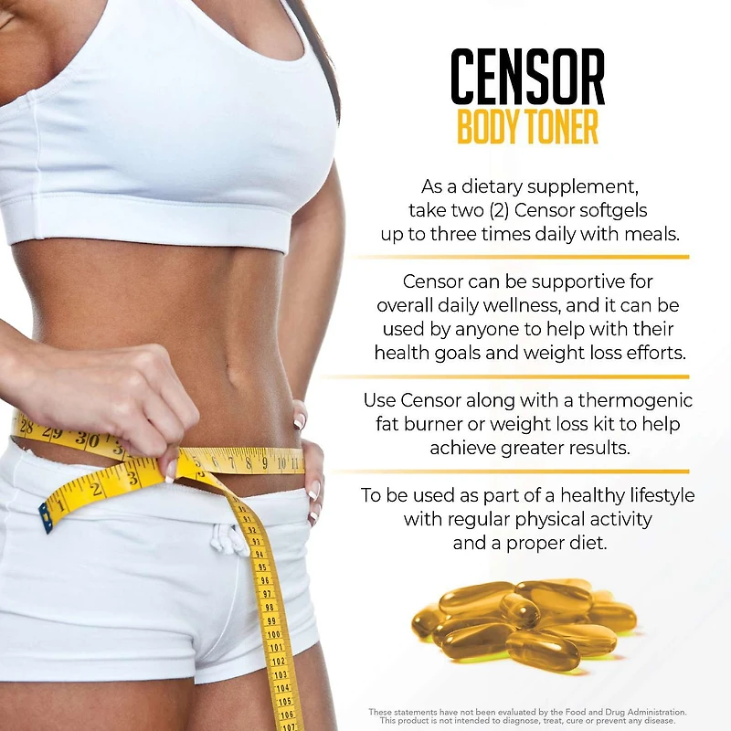 Censor Body Toner - 180 Softgels (90 Servings)