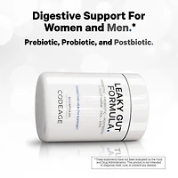 Leaky Gut Supplement - L-Glutamine - Prebiotics - Probiotics - Postbiotic - 60 Capsules (30 Servings)