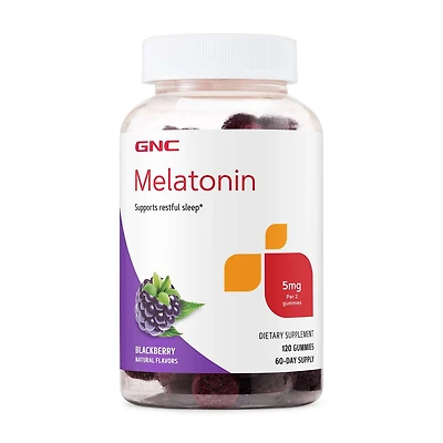 Melatonin Gummies 5 mg - Blackberry - 120 Gummies (60 Servings)
