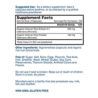 Valerian Root 500mg - 200 Vegetarian Capsules (100 Servings)