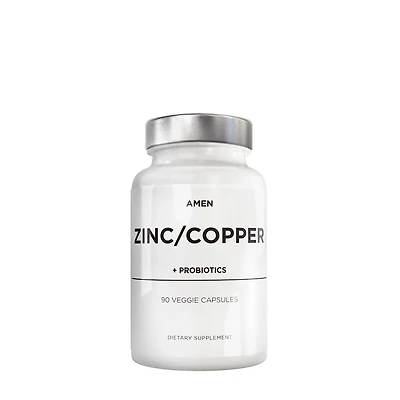Amen Zinc/Copper + Probiotics 2 Billion CFUs - 90 Capsules (90 Servings)