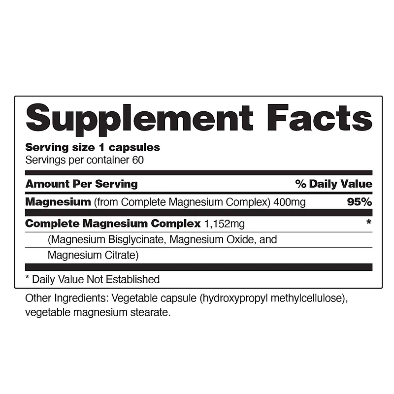 Magnesium Complex - 60 Capsules (60 Servings)