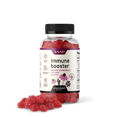 SNAP Supplements Immune Booster Elderberry Extract Healthy - 60 Gummies (30 Servings)