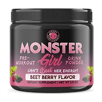 Monster Girl Pre-Workout Drink Powder - Beet Berry (15 Servings)