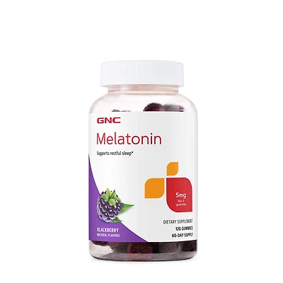 GNC Melatonin Gummies 5 Mg - Blackberry 120 (60 Servings)