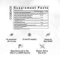 Fermented Digestive Enzymes with Probiotics & Prebiotics - 90 Capsules (90 Servings)