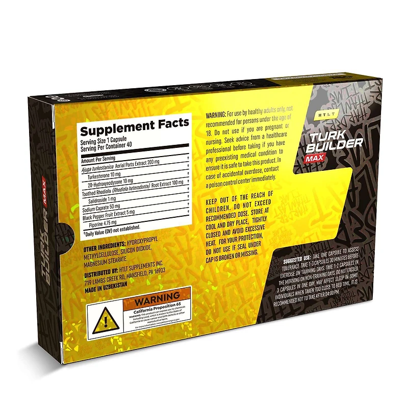 Turk Builder MAX - 40 Capsules (40 Servings)