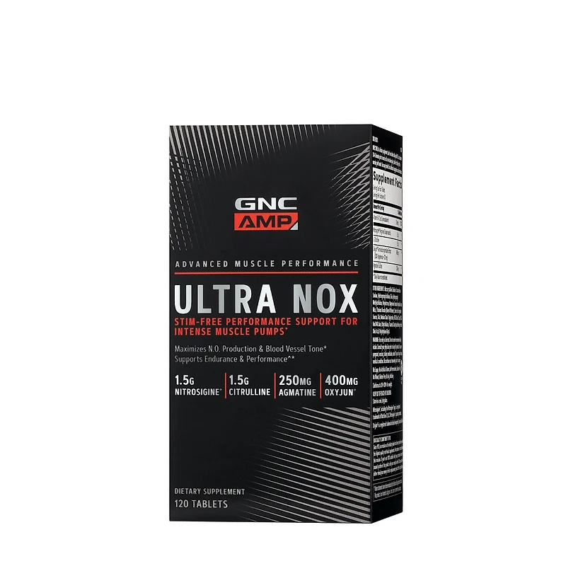 GNC AMP Ultra Nox Stim-Free Performance Healthy - 120 Tablets (30 Servings)
