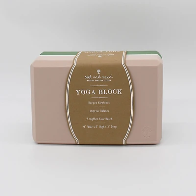 Oak and Reed Colorblock Yoga Block - Seaspray/cameo 1