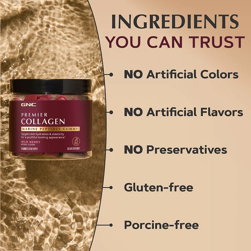 Premier Collagen Marine Peptides Gummy - Wild Berry - 90 Gummies (30 Servings)