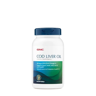 GNC Cod Liver Oil - 90 Softgels (90 Servings)