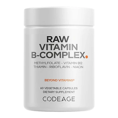 Raw Vitamin B-Complex - 60 Vegetable Capsules (60 Servings)
