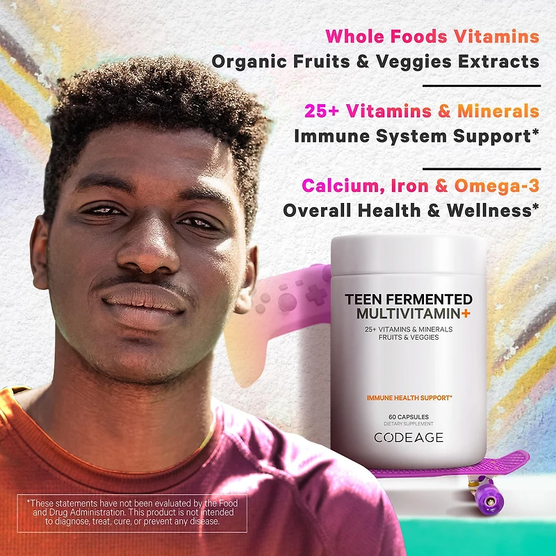 Teen Fermented Vegan Multivitamin - 60 Capsules (30 Servings)