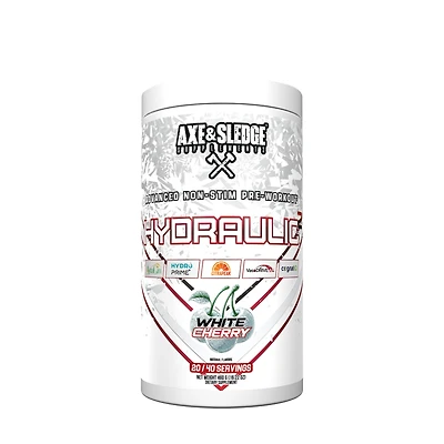 Axe & Sledge Supplements Hydraulic 2 Non-Stim Pre-Workout - White Cherry (40 Servings)