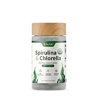 SNAP Supplements Organic Spirulina + Chlorella - 120 Capsules (30 Servings)