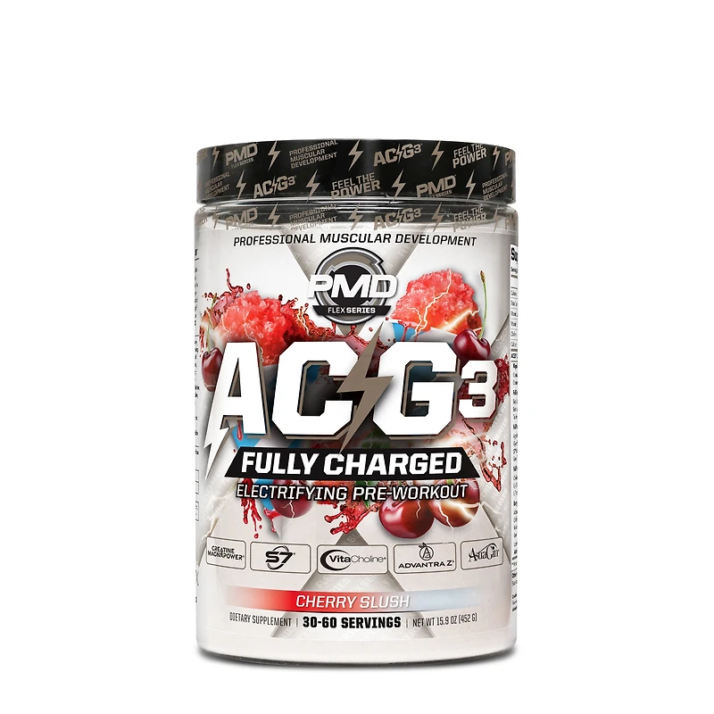 PMD Acg3 Fully Charged Pre-Workout - Cherry Slush (30 Servings)