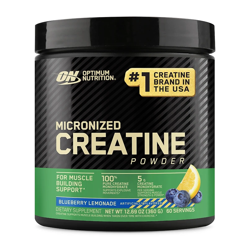Optimum Nutrition Micronized Creatine - Blueberry Lemonade (60 Servings)