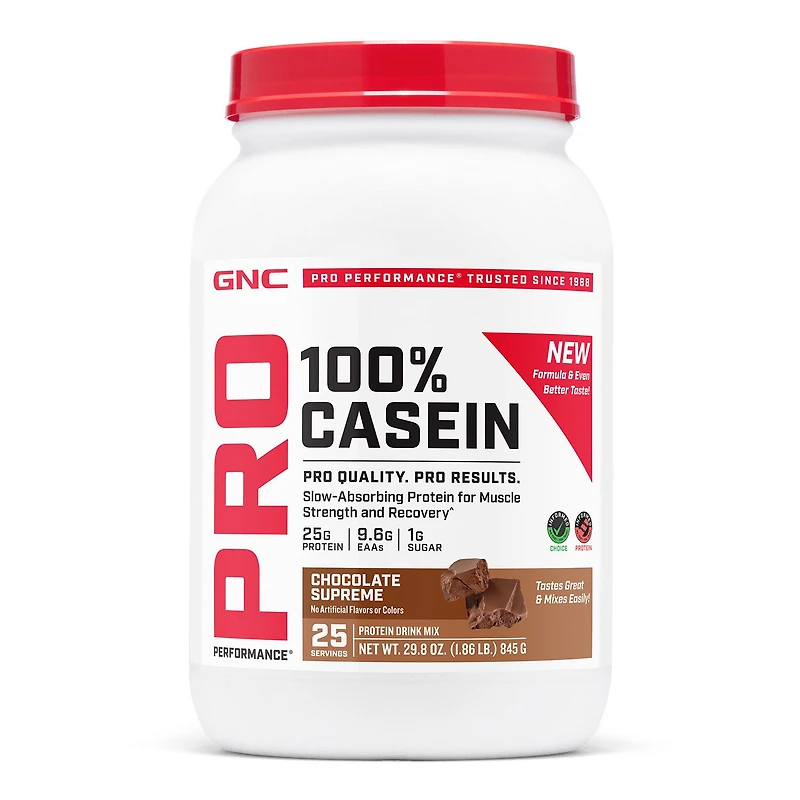 GNC Pro Performance 100% Casein Gluten-Free - Chocolate Supreme (25 Servings) 1.86 lbs.
