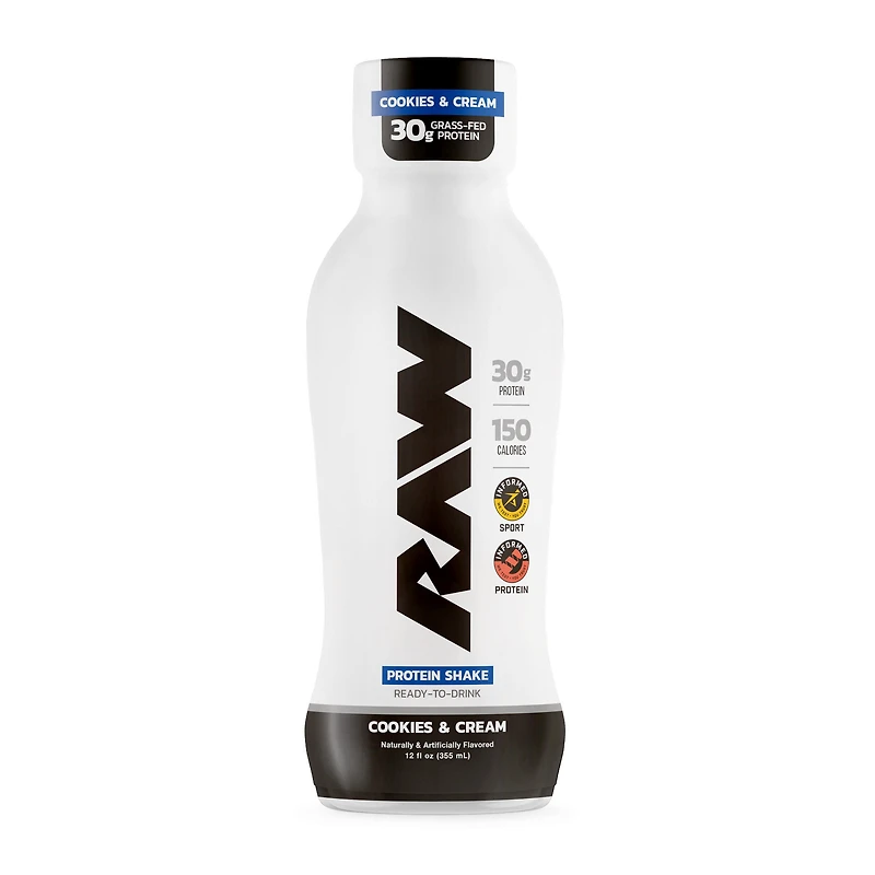 Raw Nutrition Protein Shake Rtd - Cookies & Cream 12 Fl Oz. (12 Bottles)