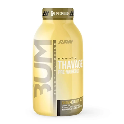 Thavage Preworkout RTD - Miami Vice 12 oz. (12 Bottles)